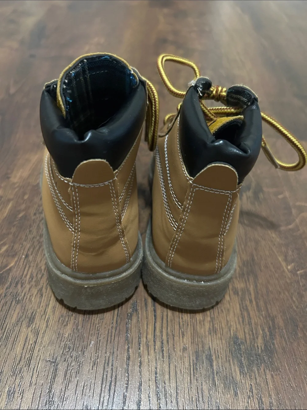 Comfy Kids' Tan Lace-Up Autumn Hiking Boots | Toddler Size 10